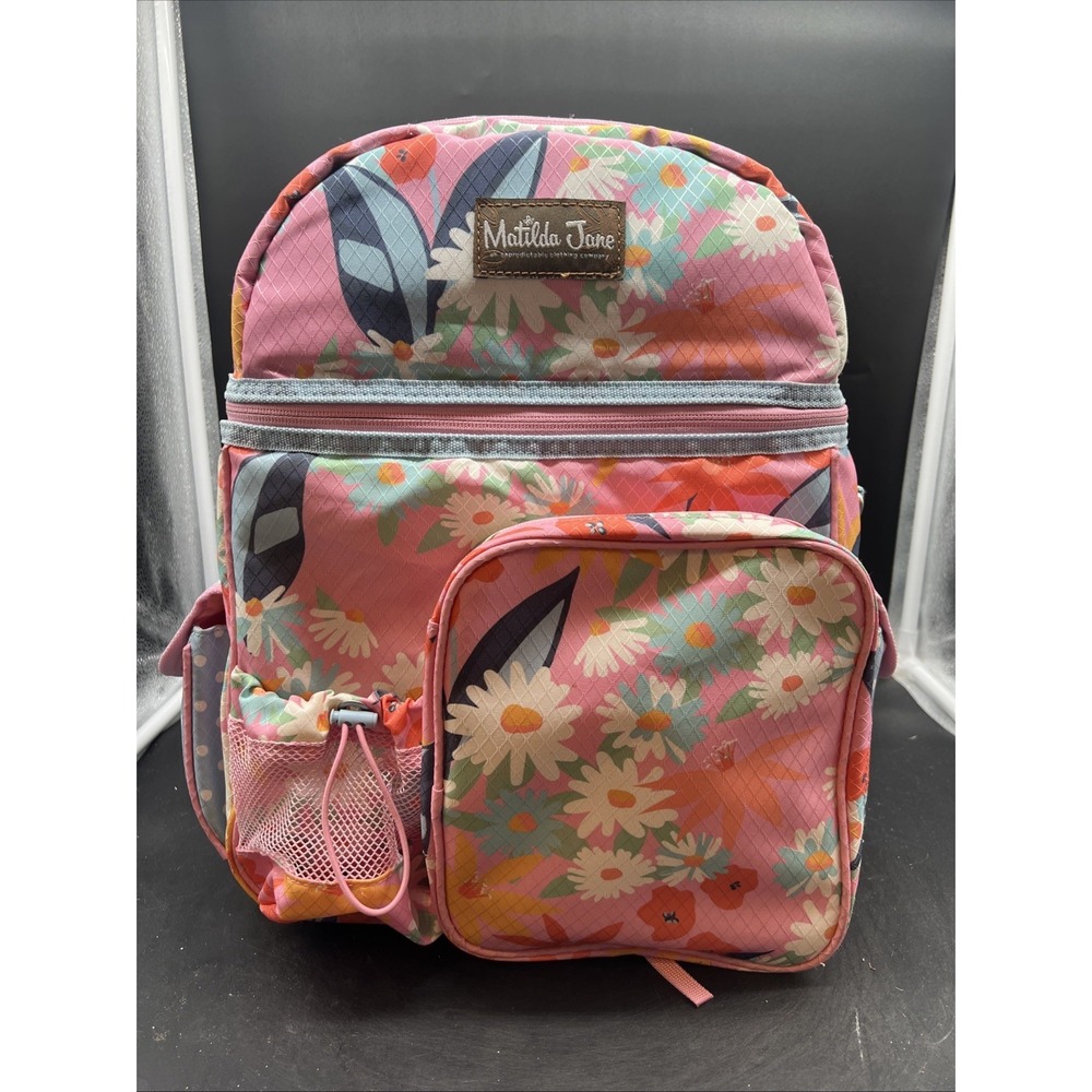 Matilda Jane Cooler Back Pack Large Diaper Bag School Floral Pink